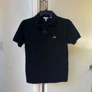 Black Lacoste Polo Size 16 kids